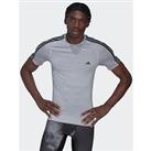 Adidas Train Techfit 3S T-Shirt - Silver