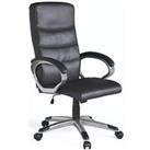 Alphason Hampton Leather Office Chair - Black