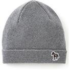 Ps Paul Smith Men'S Zebra Logo Knitted Beanie Hat - Grey