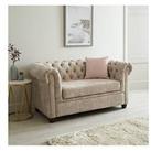 Very Home Chester Chesterfield Leather Look 2 Seater Sofa - Pebble - Fsc Certified
