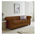 Very Home Chester Leather Look 3 Seater Sofa - Chocolate - Fsc Certified