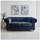 Very Home Laura Chesterfield Fabric 2 Seater Sofa - Grey - Fsc Certified