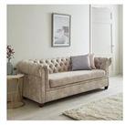 Very Home Chester Leather Look 3 Seater Sofa - Pebble - Fsc Certified