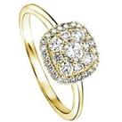 Created Brilliance Helen Created Brilliance 9Ct Yellow Gold 0.50Ct Lab Grown Diamond Cluster Ring