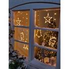 Very Home Curtain Window Light With Christmas Shapes