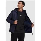Adidas Sportswear Bsc 3-Stripes Hooded Insulated Jacket - Navy