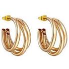 Gold Plated Double Stud Hoops