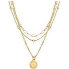 Gold Plated Triple Layered Necklace