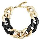 Gold And Black Plated Chunky Chain Statement Bracelet