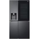 Lg Instaview Thinq Gsxv90Mcae Wifi Connected American-Style Fridge Freezer - Matte Black - E Rated