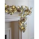 Very Home Frosted Pre-Lit Christmas Garland With Baubles And Pinecones