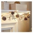 Very Home White Wash Cones Pre-Lit 6-Foot Christmas Garland