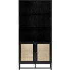 Julian Bowen Padstow Tall Storage Bookcase - Black