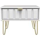 Swift Cube Ready Assembled 1 Drawer Lamp Table - White - Fsc Certified