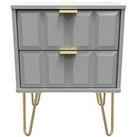 Swift Cube Ready Assembled 2 Drawer Bedside Chest - Fsc Certified