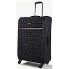Rock Luggage Jewel 4 Wheel Soft Large Suitcase - Black