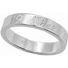 The Love Silver Collection Sterling Silver Personalised Engravable Sentiment Ring