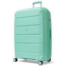 Rock Luggage Tulum 8 Wheel Hardshell Large Suitcase - Turquoise