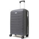 Rock Luggage Prime 8 Wheel Hardshell Medium Suitcase - Charcoal
