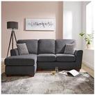 Very Home Hopton Left Hand Chaise Sofa - Charcoal