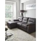 Very Home Danielle Faux Leather Left Hand Chaise Sofa - Black - Fsc Certified