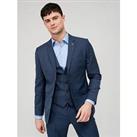 Very Man Slim Suit Jacket - Blue Melange