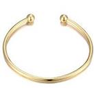 Seol + Gold 18Ct Gold Plated Sterling Silver Torque Bangle