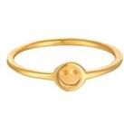 Seol + Gold 18Ct Gold Plated Sterling Silver Smiley Face Ring