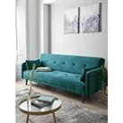 Very Home Cadiz Velvet Sofa Bed - Blue - Fsc Certified