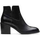 Clarks Valvestino Lo Block Heel Ankle Boots - Black