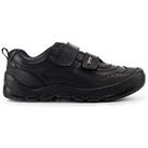 Start-Rite Startrite Trooper Boys Waterproof Leather Double Riptape Durable School Shoes - Black