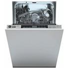 Hoover Hdih 2T1047 45Cm Wide Slimline Integrated Dishwasher - Black Touch Interface