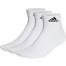 Adidas Sportswear Essentials 3 Pack Ankle Trainer Socks - White/Black
