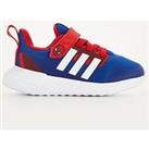 Adidas Unisex Infant Fortarun 2.0 Spiderman Elastic Lace Trainers - Blue/Red