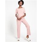 Everyday Short Sleeve And Slim Leg Pyjama Set - Pink