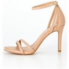 V By Very Braxton Barely There Heeled Sandal - Nude