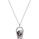 Disney Nightmare Before Christmas Red And Black Silver Plated Floating Stone Necklace Cf01113Rrml-Q