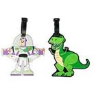 Disney Toy Story Buzz & Rex Green, White & Purple 2 Piece Luggage Tags Vt700654Lnx