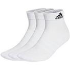 Adidas Sportswear Unisex 3 Pack Cushioned Ankle Socks - White