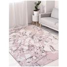 Maestro Marble Effect Rug &Ndash; Pink And Grey