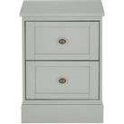 Very Home Darcy 2 Drawer Bedside Chest - Light Grey