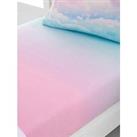 Catherine Lansfield Ombre Rainbow Clouds Fitted Sheet - Multi