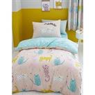Catherine Lansfield Cute Cats Duvet Cover And Pillowcase Set - Multi
