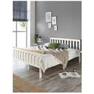 Clayton Wooden Bed Frame With Mattress Options (Buy & Save!) - White/Natural