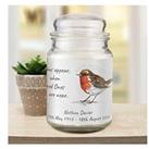 The Personalised Memento Company Robin Memorial Candle Jar