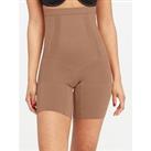 Spanx Oncore High Waisted Mid Thigh Short - Firm Control - Caf&Eacute; Au Lait