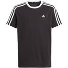 Adidas Sportswear Junior Essentials Short Sleeve T-Shirt - Black/White
