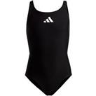 Adidas Girls 3 Bars Logo Swimsuit - Black