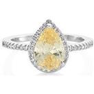 Buckley London The Carat Collection - Canary Sparkle Pear Ring