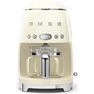 Smeg Dcf02 Retro Style Drip Coffee Machine, 1.4 Litre Tank- Cream